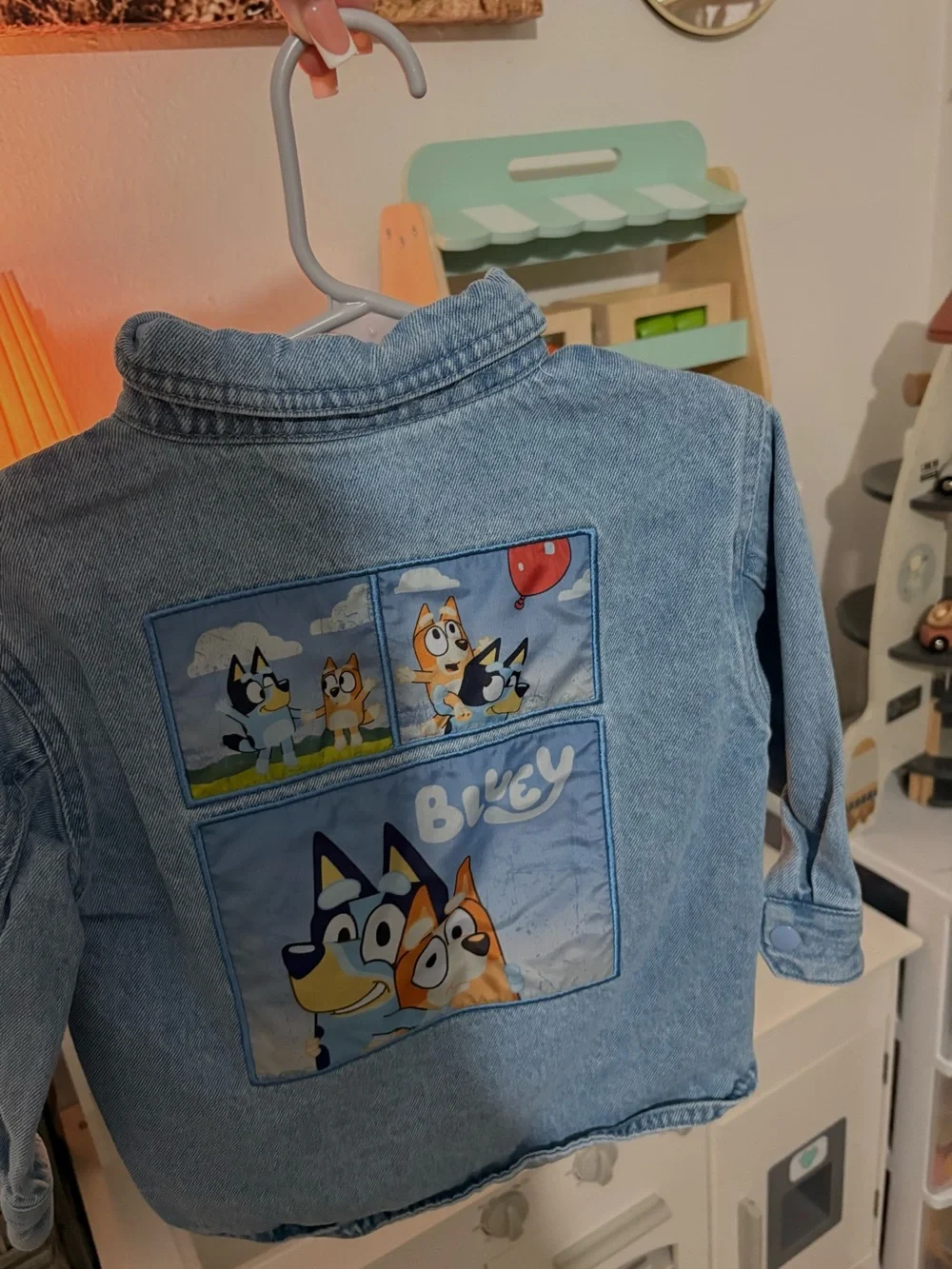 Light Blue Bluey Kids Denim Jacket